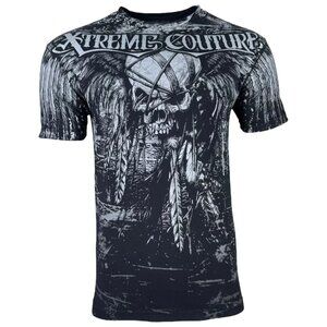 Xtreme Couture by Affliction Men's T-Shirt Justice Cross Biker Y2K S-5XL